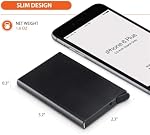 Portefeuille Minimalist Carte de crédit Portefeuille RFID Wallet de blocage avant portefeuille de poche pour les hommes Automatique pop up Design aluminium métal jusqu'à tenir 7 Cartes (Noir) & gris
