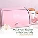 KL X458 Pink Bread Box Roll Top, Metal Bread Box for Kitchen Countertop, Large Capacity, Keeps Bakery Items Fresh Longer, Bread Bin for Kitchen Countertop, Breadbox to Store Cookies, Bagels, Muffins
