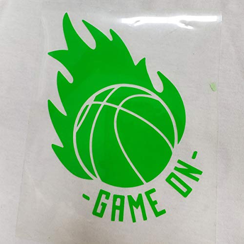 Image of FUNKAKA Heat Transfer Vinyl Neon Green HTV Rolls, 12 inch x 9ft Iron on Vinyl