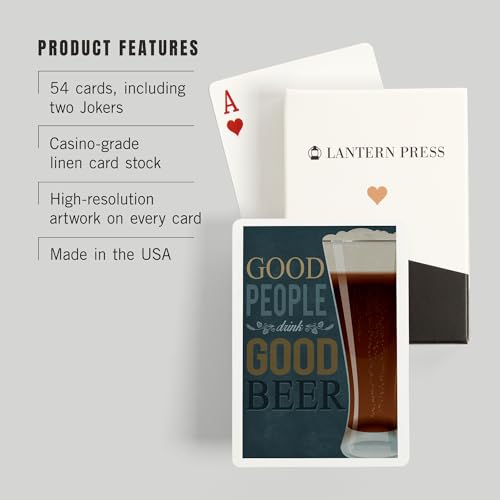 Baraja Good People Drink Good Beer, 52 Cartas Póker miniatura 3