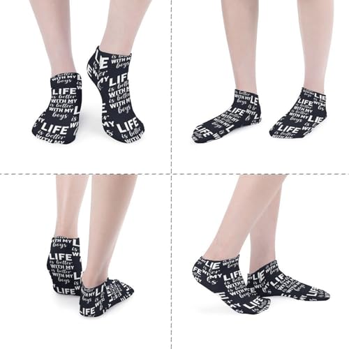 Women’s Ankle Socks 5 Pairs Soft Crew Everyday Non-Slip Walking Workout4