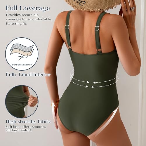 Image of B2prity Women's Mesh One Piece Swimsuit Tummy Control Sexy Bathing Suit Push Up Swim Suit Slimming Swimwear