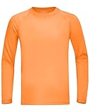 WISMBOX Kinder Jungen UV Shirt, UPF 50+ Langarm Schwimmshirt Badeshirt, Schnelltrocknend Rashguard für Schwimmen Wassersport