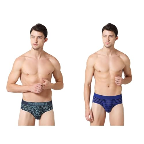 Image of Van Heusen Men Swift Dry Breathable Allover Print AIR Series Active Briefs - Available in Pack of 1 & 2