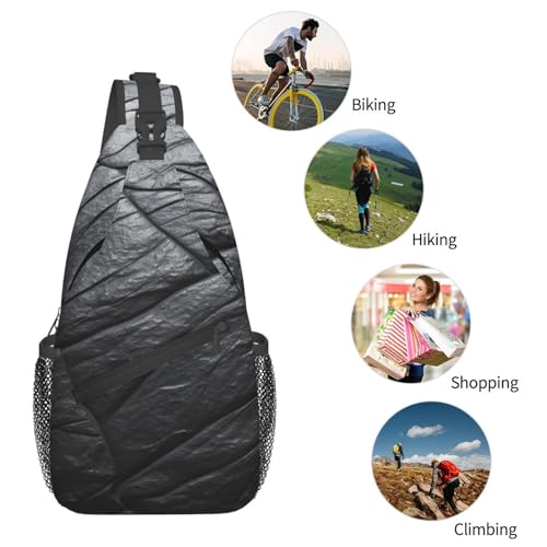 Bolso tipo Sling para hombre y mujer negro miniatura 5