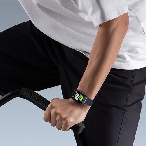 Folavii 2 Pack Stretchy Nylon Compatible with Samsung Galaxy Fit 3 Band for Women Men, Elastic Adjustable Soft Sport Strap Wristband for Galaxy Fit 3 Band SM-R390