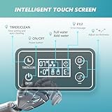 EUHOMY Ice Cube Maker Machine Countertop-2 Ways to Add Water, 24kg/Day, 24 Pcs Ready in 13 Mins, Self-Cleaning Portable ice maker with Ice Scoop & Basket, Perfect for Home/Kitchen/Office/Bar - Image 3