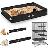 Chunful Scatter Guards Compatible with Ferret Nation & Critter Nation, 9 Pcs Pull Out Adjustable Small Animal Cages Guards, Urine & Litter Containment for Ferrets, Chinchillas, Rats