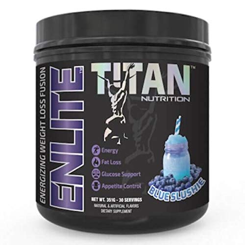 ENLITE Powdered Weight Loss Formula- Increase Fat Burning and Boost Energy|Green Tea, Yohimbine, and Natural Caffeine| for Men and Women for Men and Women (Blue Slushie)