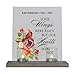 LifeSong Milestones Personalized Memorial Funeral Candle Holder Holder Loss of Loved Ones 8â€x10â€ Acrylic Bereavement Sign with Wood Base - Cardinal and Floral Designs (Your Wings)