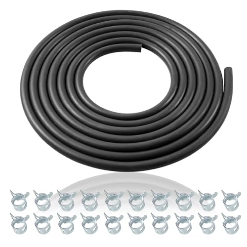 Kart Minibike Rubber Fuel Hose With 20 Clamps