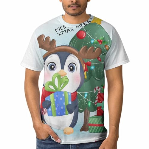 Tee Shirt Pingouin Homme Col Rond - Confort Anti-Transpiraon Manches Courtes