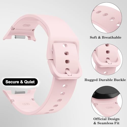 Image of VEMIGON Sport Band Compatible with Samsung Galaxy Watch 8 /8 Classic, No Gap One Click Soft Silicone Replacement Strap for Galaxy Watch 8 40mm 44mm /8 Classic 46mm