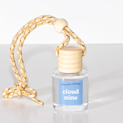 Image of COOLGIRLCANDLES Cloud Nine Car Air Hanging Fragrance Oil Diffuser for Essential Oils, Long Lasting Car Diffuser Bottle