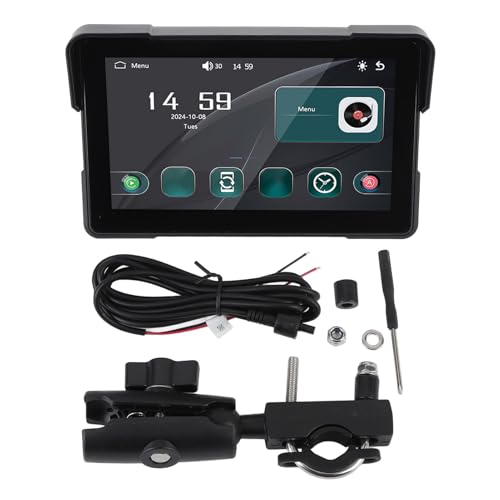 CFTGIW Motorcycle Navigator DE 7 Pulgadas IMPRESIÓN DE IMPRESIÓN Portable para Carplay para el DE Navegación GPS DE Android Auto para Moto para Moto
