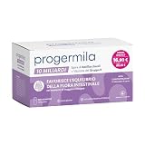 CHEMIST'S RESEARCH PROGERMILA 10 MILIARDI | Integratore Alimentare per l'Equilibrio della Flora Intestinale| Senza Glutine, Senza Lattosio | 12 Flaconcini con Tappo Dosatore