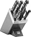 Zwilling Gourmet Set di Coltelli con Ceppo con Sistema Auto Affilante, 7 Pezzi, Grigio