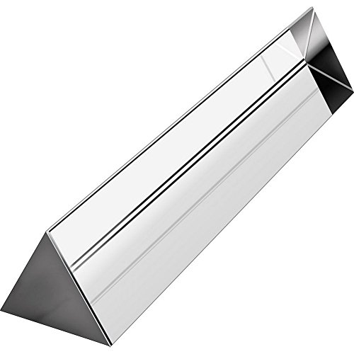 IFOLAINA Prism 6” inch Light Optical Glass Crystal Triangular Prism for Science Physics