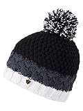 Kopfumfang: 56-58 cm Ziener Damen ISSOGI hat Bommel-mütze/Warm, Gestrickt, Black, Usex