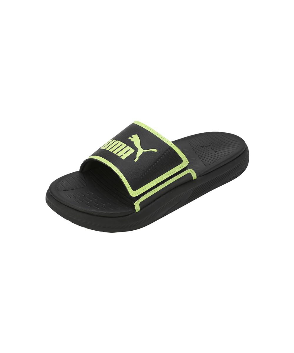 Puma Mens Softride Slide Black-Lime Smash Slide - 10 UK (39984601) (B0D2D8K4TR) Amazon Price History, Amazon Price Tracker