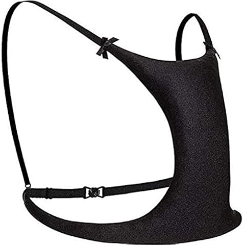 Yunobi Women Anti Wrinkle Bra Breast - Sexy Anti-Wrinkle Wrinkles Sleeping Bra, Cleavage Pillow Push Up Adjustable Straps Cleavage Sleep Bra for Women Black Cover