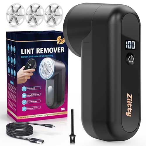 Fabric Shaver, Ziitty Lint Remover for Clothes, Type-C Rechargeab...