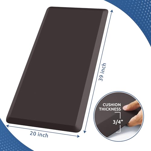Image of 0.8 inch Thick Kitchen Mat Cushioned Anti Fatigue Rug Comfort Floor Mats | Water-Resistant, Non-Slip, Easy to Clean Comfort Floor Mat for Kitchen, Sink & Office, Multiple Colors & Sizes, 39 inch x 20 inch