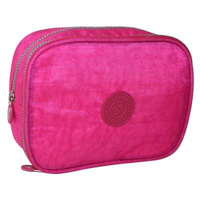 Estojo Box Escolar 2 Divisórias Nylon Retangular Yepp MB13033-E (Rosa)