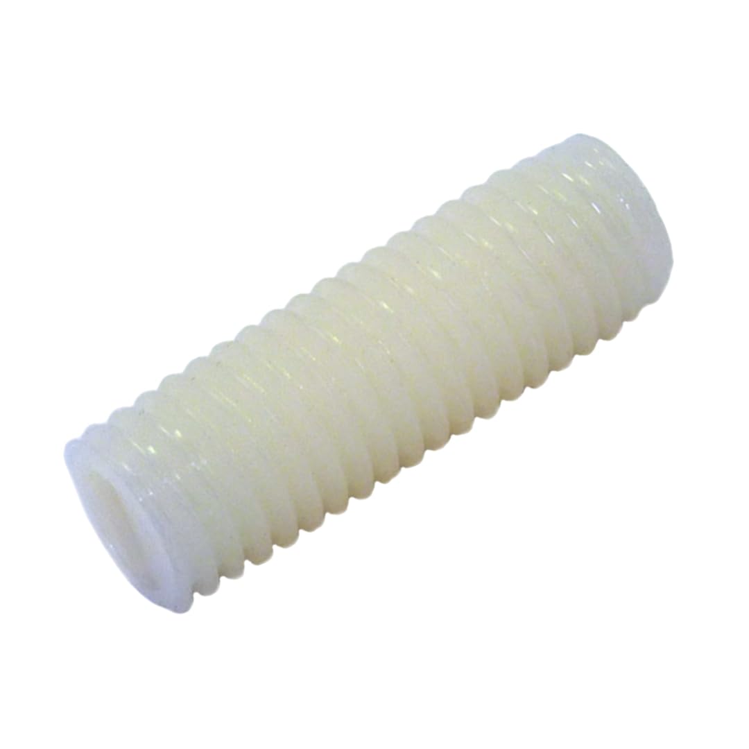 Grano filetatto in Plastica (Nylon 6.6), Viti Senza Testa Taglio Cacciavite per Fissaggio di Lastre e Pannelli i modo Invisibile - M6X8 - 20 pezzi - Plastic Hardware Store