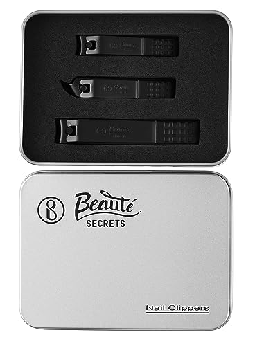 Beauté Secrets Nail Clippers, Sharp Sturdy Toenail Clippers for Adult Men Women 3 pcs Thick Nail Cutter Professional Fingernail Clipper Trimmer Set - Image 2