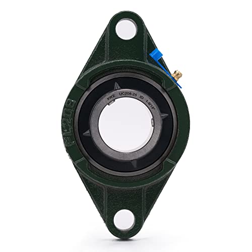 Image of XIKE 2 Pcs UCFL208-25 Bore 1-9 /16 inch Pillow Block Flange Mounted Ball Bearings.