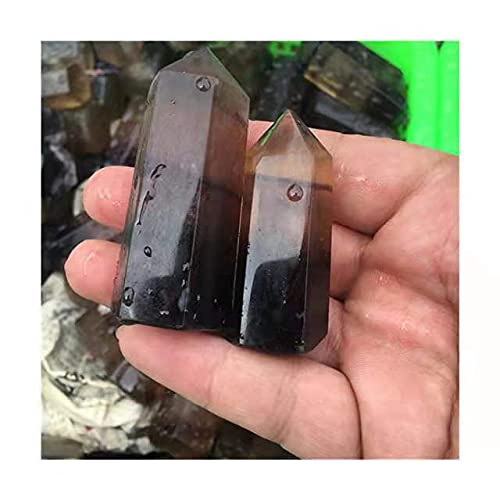 ICXLPMC Piedra Preciosa a Granel, Torre de Cuarzo Natural, Piedra de Cristal, Varita de Cuarzo fluorita, Punto a la Venta, 65 75mm Inicio Colecciones