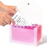 Taille mini classeur (17,8 x 11,4 cm) compatible avec la plupart des coupons, reçus ou espèces, fabriqué en plastique polypropylène durable avec des couleurs vives et attrayantes