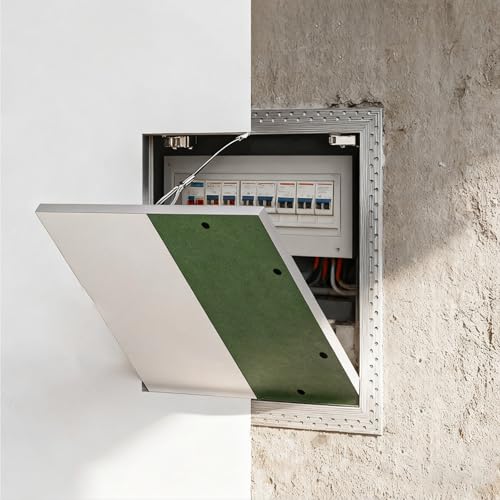 Panel de acceso para paneles de yeso de 40,6 x 40,6 cm, tapa de aluminio con apertura a presión