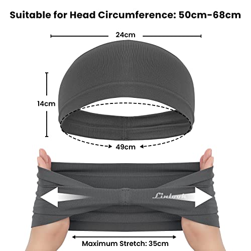Headbands for Men and Women - Wide Moisture Wicking Hair Band for Sports,Fitness,Running,Hiking,Cycling,Yoga,Basketball - Image 4
