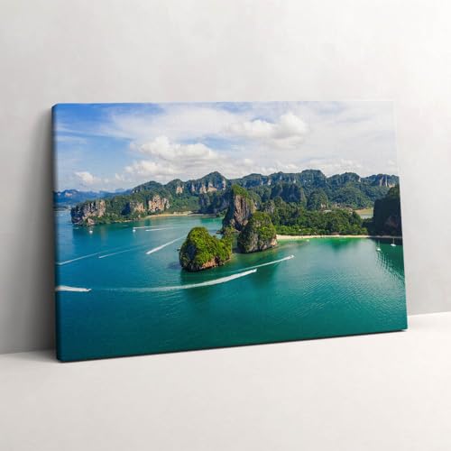 Peinture murale de paysage tropical tableau photo sur toile Thaïlande 60x40cm