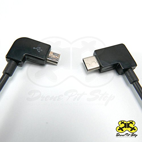 Drone Pit Stop - USB-C to Micro USB Cable for DJI Mavic Pro Platinum, DJI Mavic Air, DJI Mavic 2 Pro Zoom, DJI Spark and Mavic Mini Transmitter (USB-C)