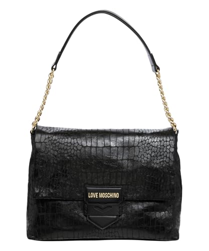 Sac à épaule Moschino femme en écopelle croco noir JC4284PP0LKF0000