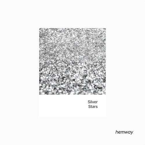 Hemway Glitter Paint Additive Glitter Crystals for Acrylic Paint, Interior & Exterior Walls, Wood, Varnish, Furniture, Matte, Gloss, Satin, Silk - 100g / 3.5oz - Silver Stars - Thumbnail 2