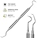 G.CATACC Dental Tools, Teeth Cleaning Tools Oral Care Hygiene Kit with Tongue Cleaner, Stainless Steel Dental Pick Tooth Scraper Plaque Tartar Remover for Teeth - with Case
