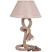 Produktbild HOMCOM Tischlampe Taulampe Hanfseil Lampenschirm Industrie Vintage E27 40 W Wohnzimmer Schlafzimmer beige 40 x 40 x 65 cm (ohne Leuchtmittel)
