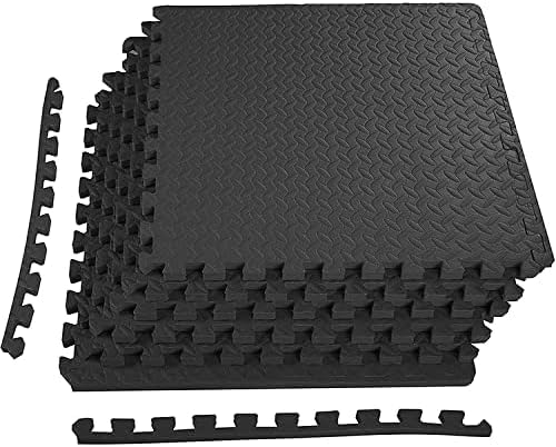 Abaseen 60x60cm Interlocking Floor Mats Exercise Mats, Gym Flooring Mat, Under Pool Mats Interlocking Puzzle EVA Floor Tiles, Cushion For Home Workout, Yoga Matting EVA Foam-Rubber Non Slip Tile