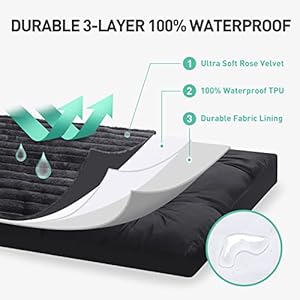   Vonabem-Large-Dog-Bed-Washable-with-Removable-Cover-Waterproof-Dog-Crate-Beds-for-XL-Large-Medium-Small-Dogs-Cats-Soft-Flannel-Pet-Beds-Anti-Slip-Kennel-Pad-36-inch