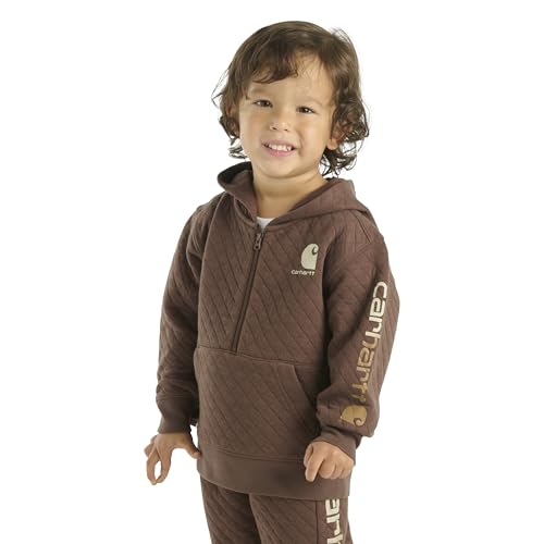 Image of Carhartt Kid's CA6273 Long-Sleeve Half-Zip Sweatshirt - Boys