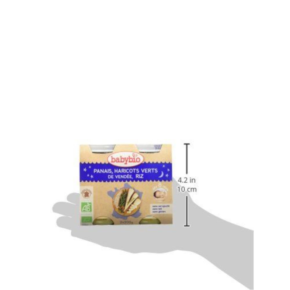 Babybio Pots Panais/Haricots Verts de Vendée Riz 400 g - Lot de 6 - Bio