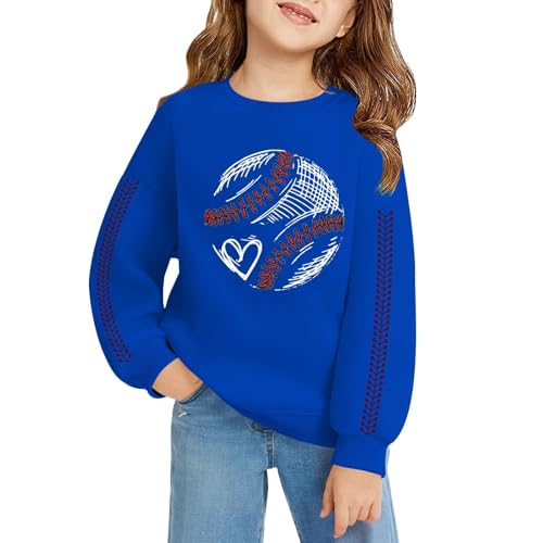 Boys and Girls Sweatshirts for Spring Summer and Autumn Creative 2D Baseball Prints Personalized Retro Sweatshirt Girls2