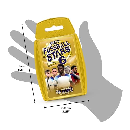 Top Trumps Wetfussballstars 6 Kartenspiel für Kinder - Klassisches WFS Lernkartenspiel für Fans von Fussball- 2+ Spieler ab 6+ Jahre - Deutsch