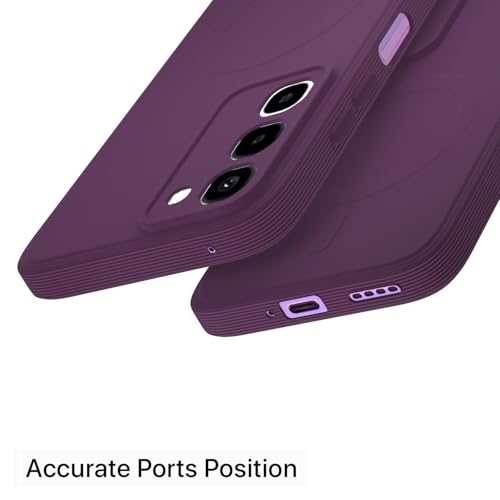 Image of Pikkme Back Cover for Realme P4R 5G Soft Matte Silicone Mag-Safe Design (Mag-Safe Not Support) Camera Protection | Slim Fit Bumper Cover (Purple)