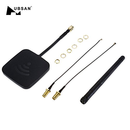 Romsion Antenne de panneau de gain élevé de 5.8Ghz 14dBi et kit d'antenne de 2.4GHz 3dBi pour la distance de FPV de Hubsan H501S améliorée