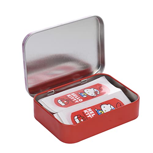 Hello Kitty, Caja de metal de apósitos, precortados, niños, junior, caja de 24 apósitos, 10,9 x 8 x 2 cm, TAKE CARE Cover